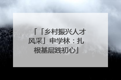 「乡村振兴人才风采」申学林：扎根基层践初心