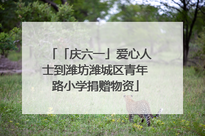 「庆六一」爱心人士到潍坊潍城区青年路小学捐赠物资