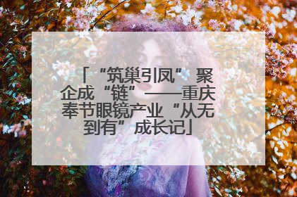 “筑巢引凤” 聚企成“链”——重庆奉节眼镜产业“从无到有”成长记