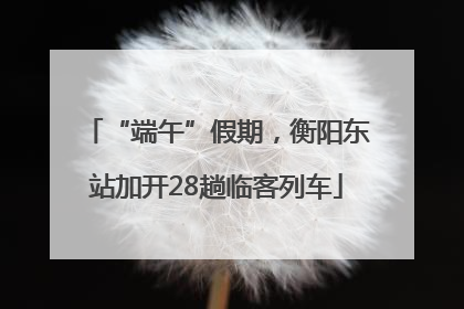 “端午”假期，衡阳东站加开28趟临客列车