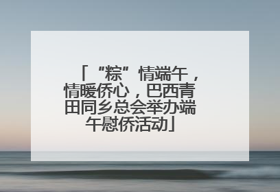 “粽”情端午，情暖侨心，巴西青田同乡总会举办端午慰侨活动