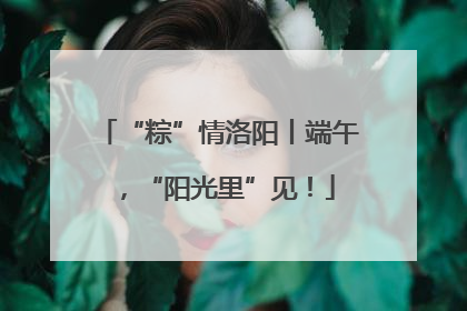 “粽”情洛阳丨端午，“阳光里”见！