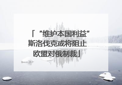 “维护本国利益” 斯洛伐克或将阻止欧盟对俄制裁