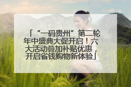 “一码贵州”第二轮年中盛典大促开启！六大活动叠加补贴优惠，开启省钱购物新体验