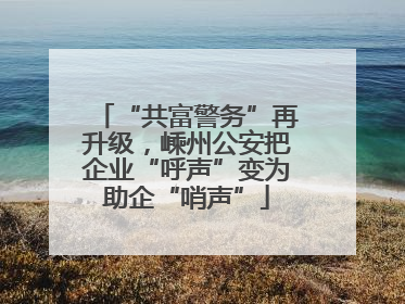 “共富警务”再升级，嵊州公安把企业“呼声”变为助企“哨声”