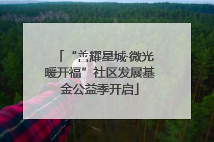 “善耀星城·微光暖开福”社区发展基金公益季开启