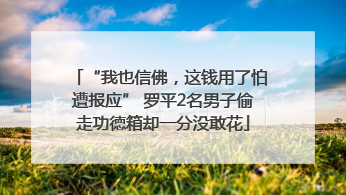 “我也信佛，这钱用了怕遭报应” 罗平2名男子偷走功德箱却一分没敢花