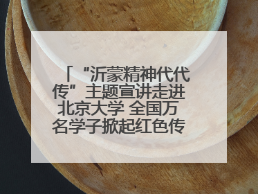 “沂蒙精神代代传”主题宣讲走进北京大学 全国万名学子掀起红色传承热潮