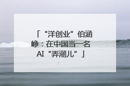 “洋创业”伯涵峥：在中国当一名AI“弄潮儿”