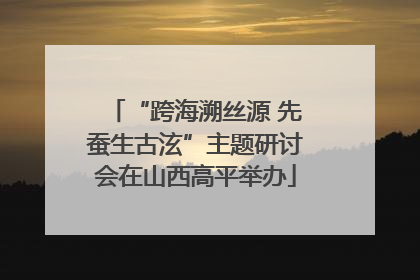 “跨海溯丝源 先蚕生古泫”主题研讨会在山西高平举办