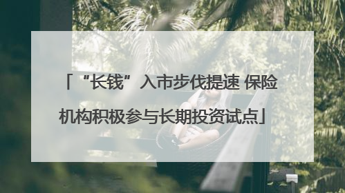 “长钱”入市步伐提速 保险机构积极参与长期投资试点