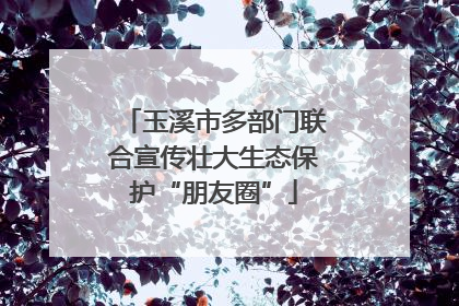 玉溪市多部门联合宣传壮大生态保护“朋友圈”