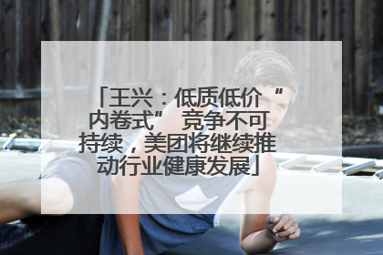王兴：低质低价“内卷式” 竞争不可持续，美团将继续推动行业健康发展