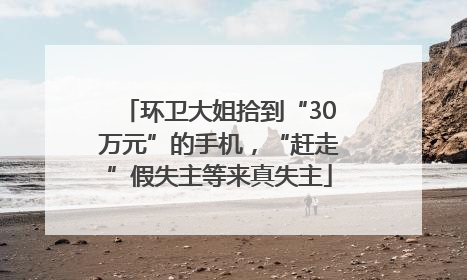 环卫大姐拾到“30万元”的手机，“赶走”假失主等来真失主