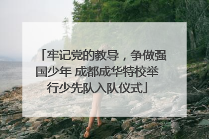 牢记党的教导，争做强国少年 成都成华特校举行少先队入队仪式