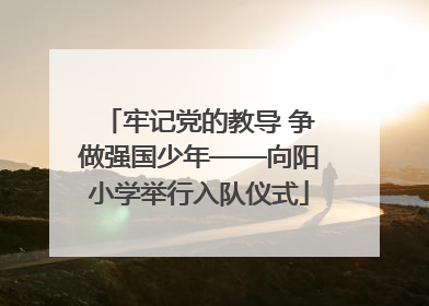 牢记党的教导 争做强国少年——向阳小学举行入队仪式