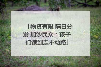 物资有限 隔日分发 加沙民众：孩子们饿到走不动路