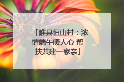 睢县恒山村：浓情端午暖人心 帮扶共建一家亲