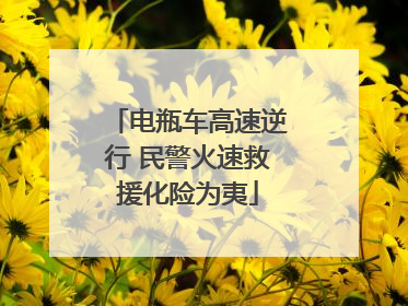 电瓶车高速逆行 民警火速救援化险为夷