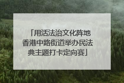 用活法治文化阵地 香港中路街道举办民法典主题打卡定向赛