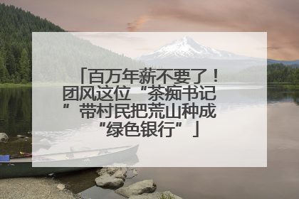百万年薪不要了！团风这位“茶痴书记”带村民把荒山种成“绿色银行”