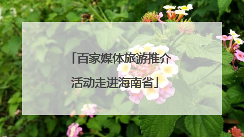百家媒体旅游推介活动走进海南省