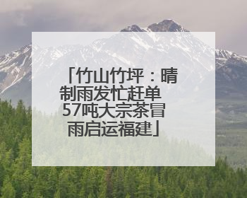 竹山竹坪：晴制雨发忙赶单 57吨大宗茶冒雨启运福建