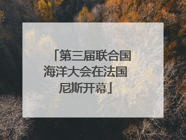 第三届联合国海洋大会在法国尼斯开幕