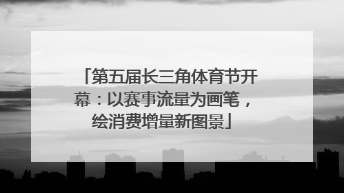 第五届长三角体育节开幕：以赛事流量为画笔，绘消费增量新图景