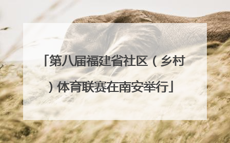 第八届福建省社区（乡村）体育联赛在南安举行