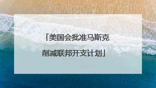 美国会批准马斯克削减联邦开支计划