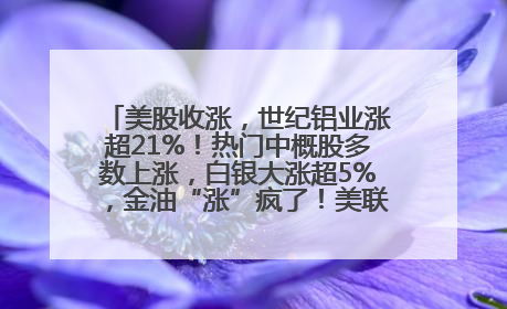 美股收涨，世纪铝业涨超21%！热门中概股多数上涨，白银大涨超5%，金油“涨”疯了！美联储官员最新表态