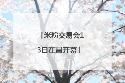 米粉交易会13日在昌开幕