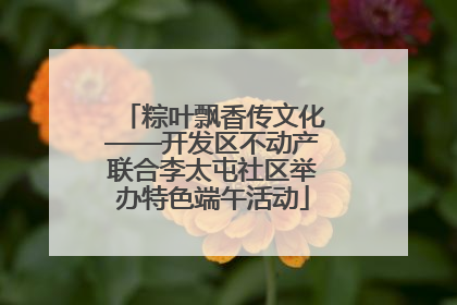 粽叶飘香传文化——开发区不动产联合李太屯社区举办特色端午活动