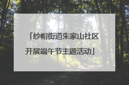 纱帽街道朱家山社区开展端午节主题活动