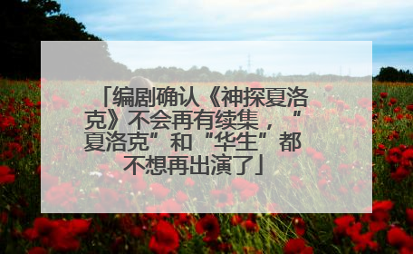 编剧确认《神探夏洛克》不会再有续集，“夏洛克”和“华生”都不想再出演了
