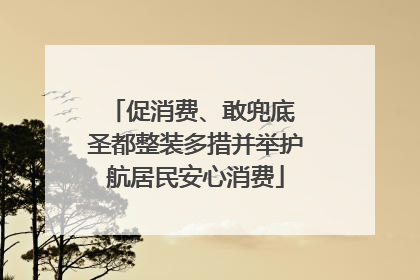 促消费、敢兜底 圣都整装多措并举护航居民安心消费