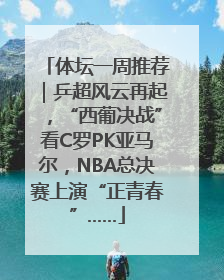 体坛一周推荐｜乒超风云再起，“西葡决战”看C罗PK亚马尔，NBA总决赛上演“正青春”……