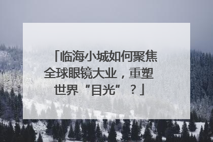 临海小城如何聚焦全球眼镜大业，重塑世界“目光”？