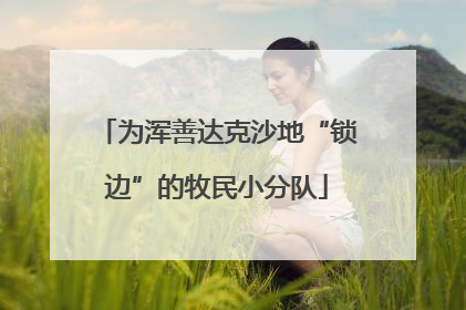 为浑善达克沙地“锁边”的牧民小分队