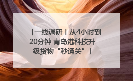 一线调研丨从4小时到20分钟 青岛港科技升级货物“秒通关”