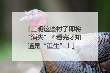 三明这些村子即将“消失”？看完才知道是“重生”！