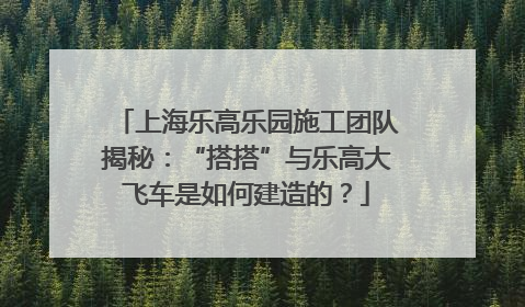 上海乐高乐园施工团队揭秘：“搭搭”与乐高大飞车是如何建造的？