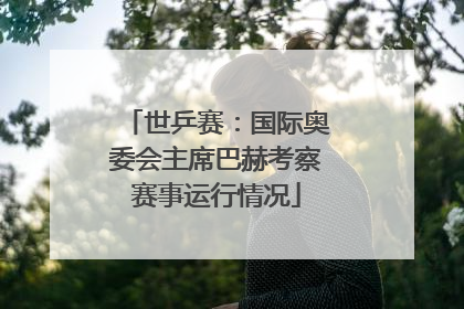 世乒赛：国际奥委会主席巴赫考察赛事运行情况