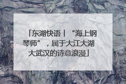东湖快语丨“海上钢琴师”，属于大江大湖大武汉的诗意浪漫