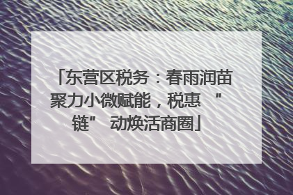 东营区税务：春雨润苗聚力小微赋能，税惠 “链” 动焕活商圈