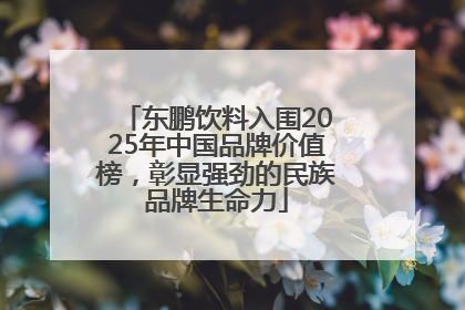 东鹏饮料入围2025年中国品牌价值榜，彰显强劲的民族品牌生命力