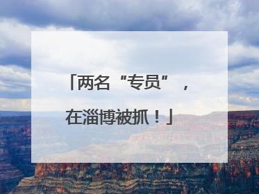 两名“专员”，在淄博被抓！