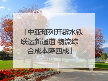 中亚班列开辟水铁联运新通道 物流综合成本降四成