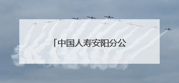中国人寿安阳分公司：贴心服务送上门 金融温度暖人心